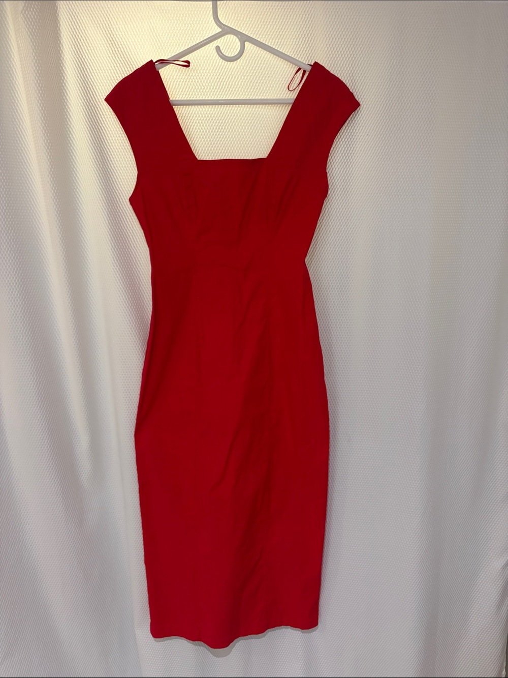 Maeve by Anthropologie Bold Red Square-Neck Midi Dress